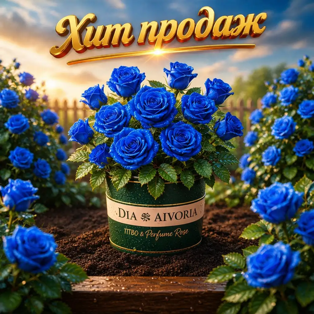 Цветение синих роз